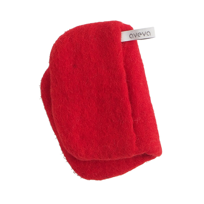 Topflappen aus Wolle, rot