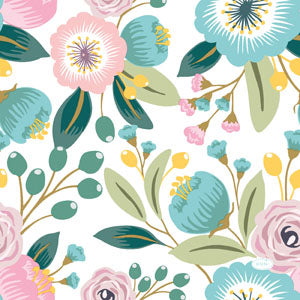 Serviette 'Blossoms' 33x33 cm