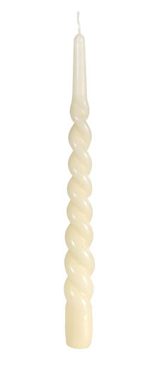 Gedrehte Kerzen, 2 Stück, cream