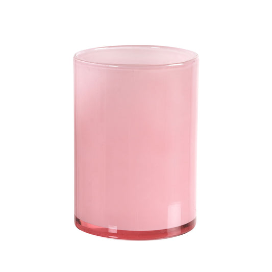 Kerzenhalter 'Silky' aus Glas, rosa