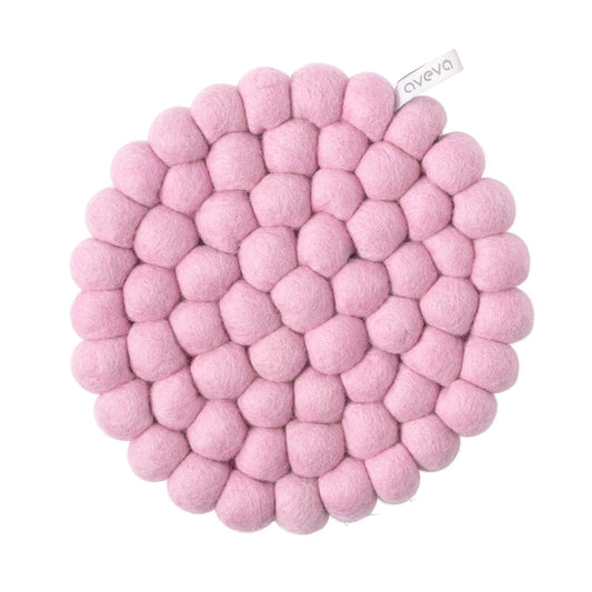 Untersetzer aus Wolle, zart rosa