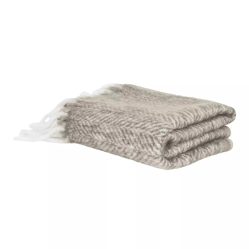 Wollplaid in Beige