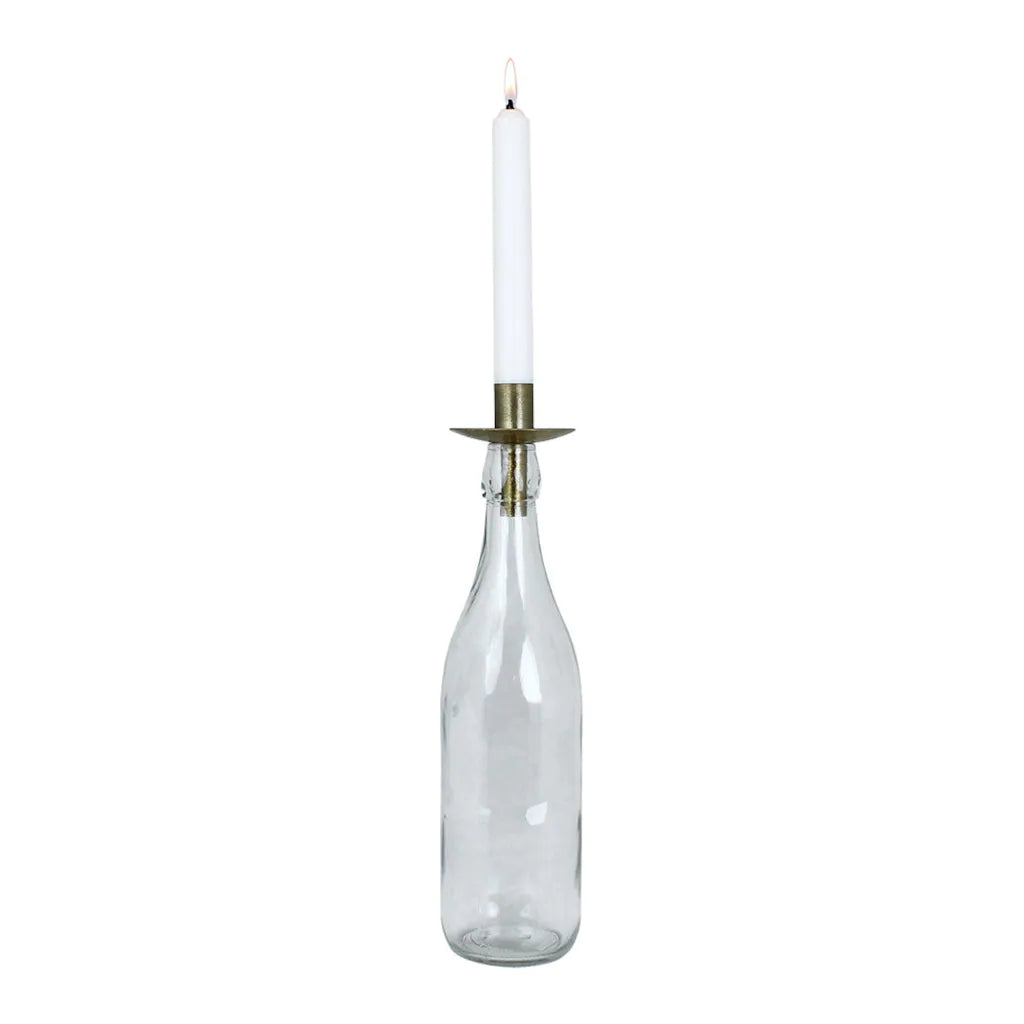 Kerzenhalter für Flaschen, Messingfarbe