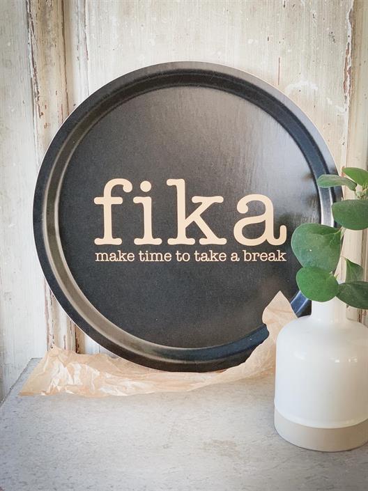 Tablett 'Fika', schwarz
