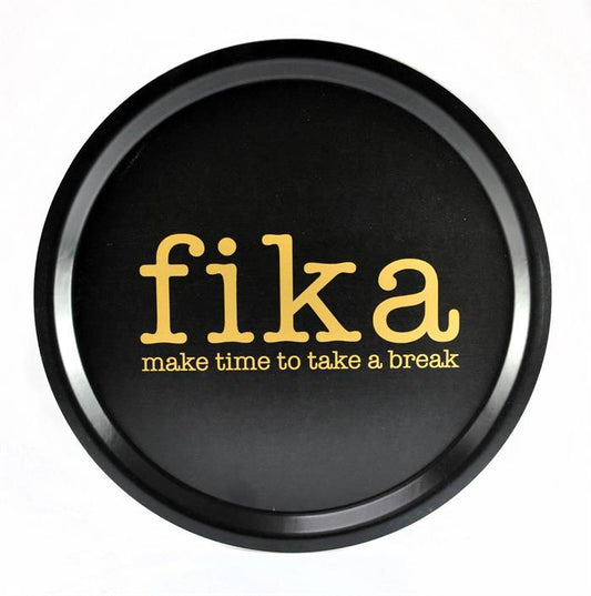Tablett 'Fika', schwarz
