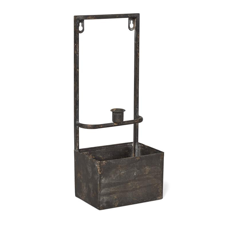 Wandbehälter mit Kerzenhalter