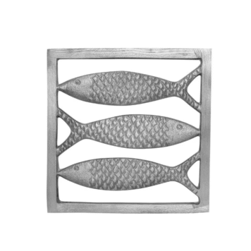 Untersetzer aus Metall, Fisch